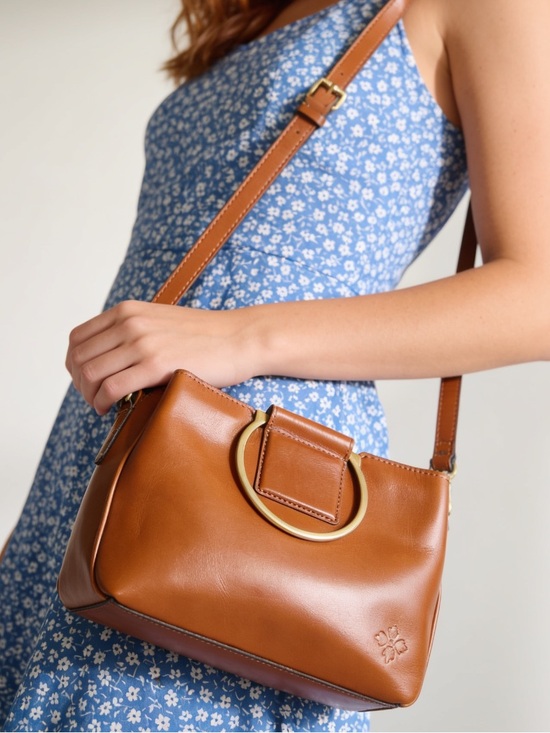 Patricia Nash Handbags - Patricia Nash Empoli Convertible Crossbody Handbag - Tan Heritage Leather